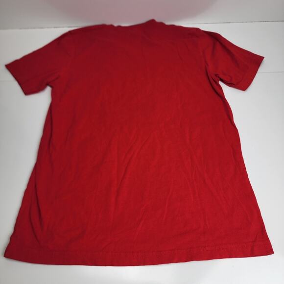 Bella + Canvas Jersey Red V-Neck 'Punch Today In The Face' Tee Women's Size L - Picture 3 of 6